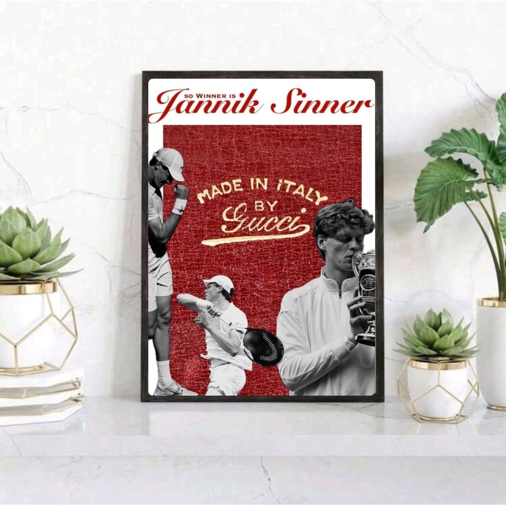 sinner - tennis - Vibes Districtsinner - tennis poster GoldVibes District