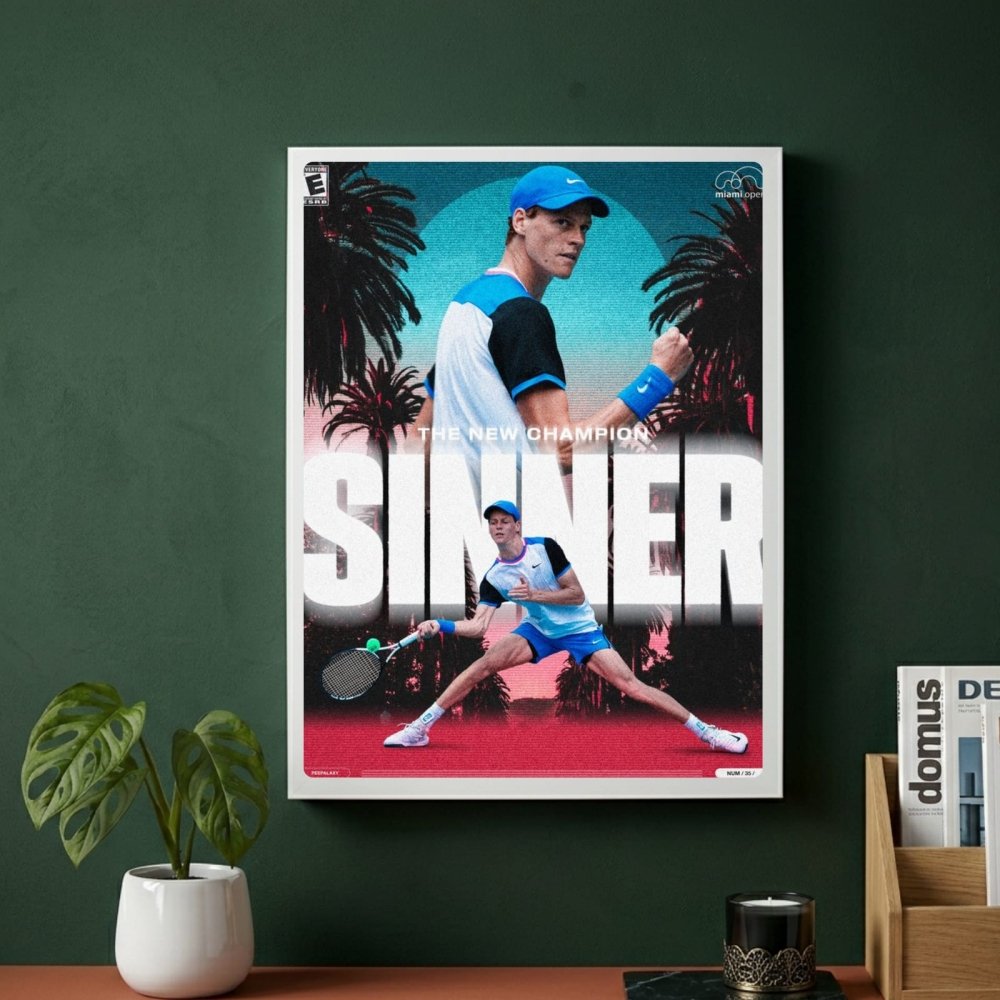 sinner - tennis - Vibes Districtsinner - tennis poster SilverVibes District