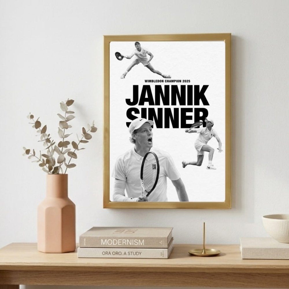 sinner - tennis - Vibes Districtsinner - tennis poster BiancoVibes District