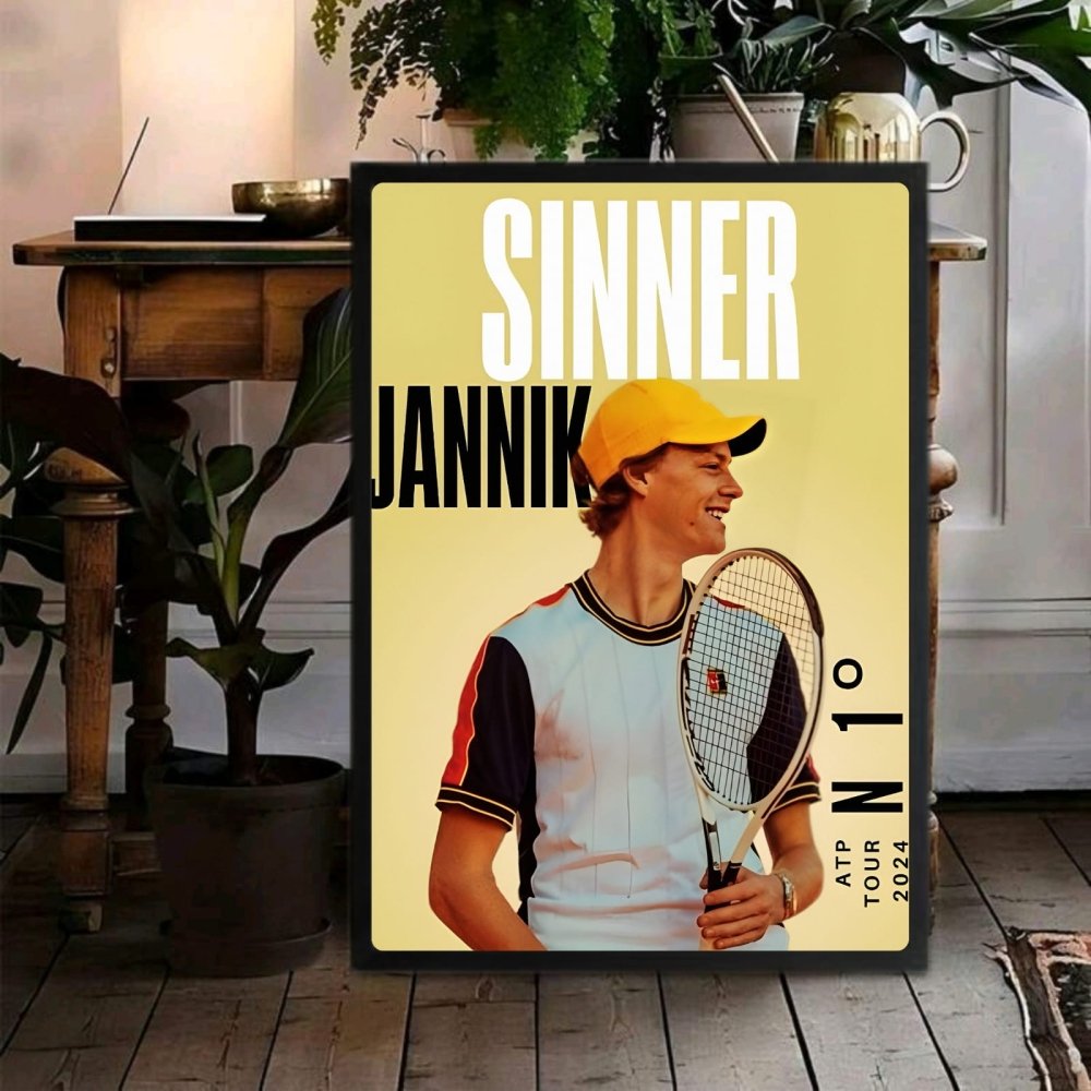 sinner - tennis - Vibes Districtsinner - tennis poster BiancoVibes District