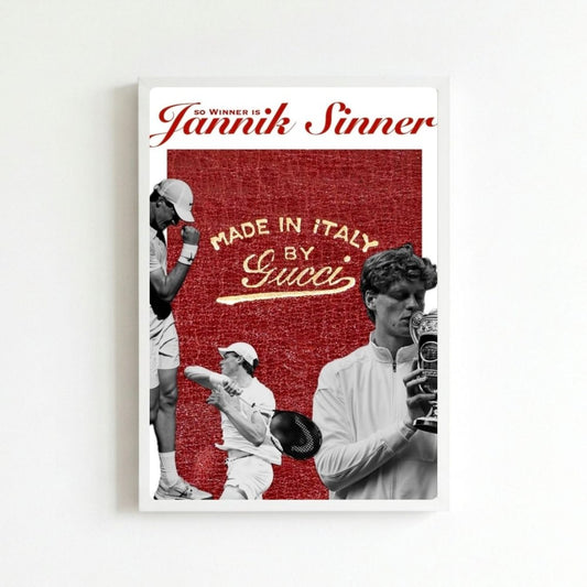 sinner - tennis - Vibes Districtsinner - tennis poster BiancoVibes District