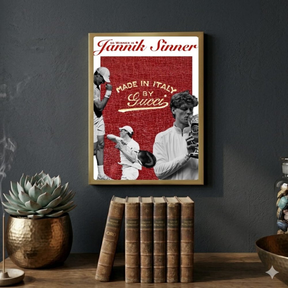 sinner - tennis - Vibes Districtsinner - tennis poster GoldVibes District