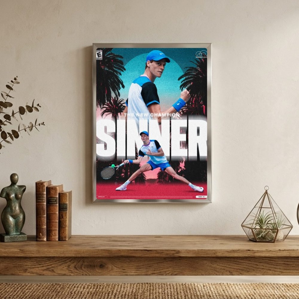sinner - tennis - Vibes Districtsinner - tennis poster SilverVibes District