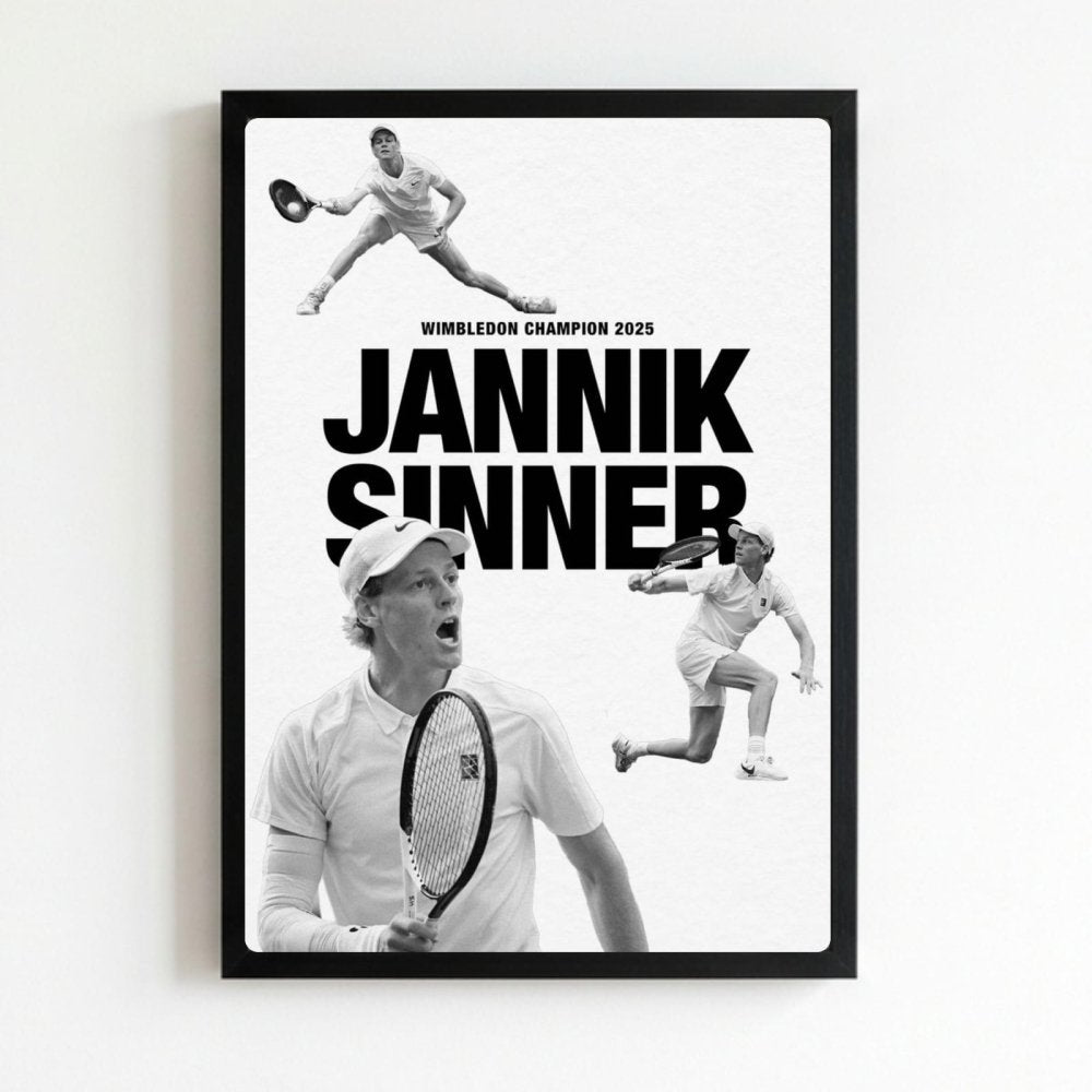 sinner - tennis - Vibes Districtsinner - tennis poster NeroVibes District