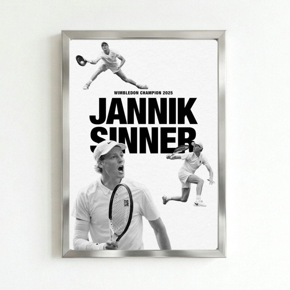 sinner - tennis - Vibes Districtsinner - tennis poster SilverVibes District