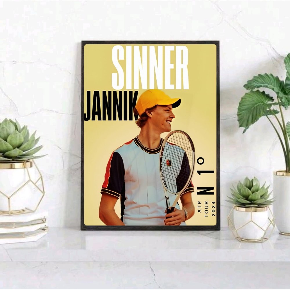 sinner - tennis - Vibes Districtsinner - tennis poster BiancoVibes District