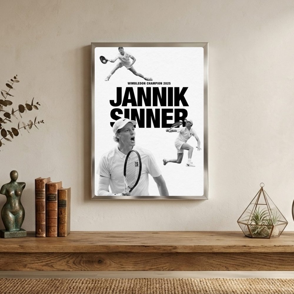 sinner - tennis - Vibes Districtsinner - tennis poster BiancoVibes District