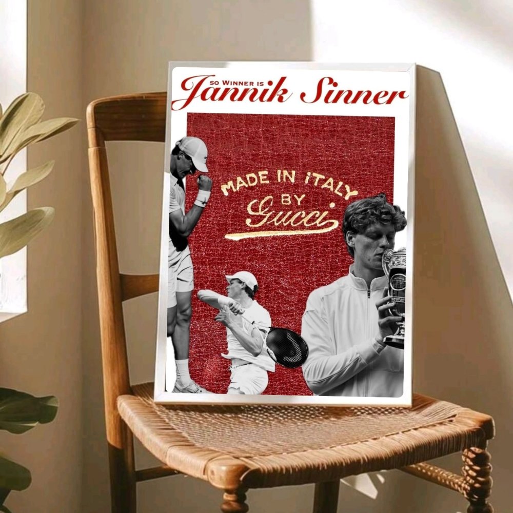 sinner - tennis - Vibes Districtsinner - tennis poster GoldVibes District