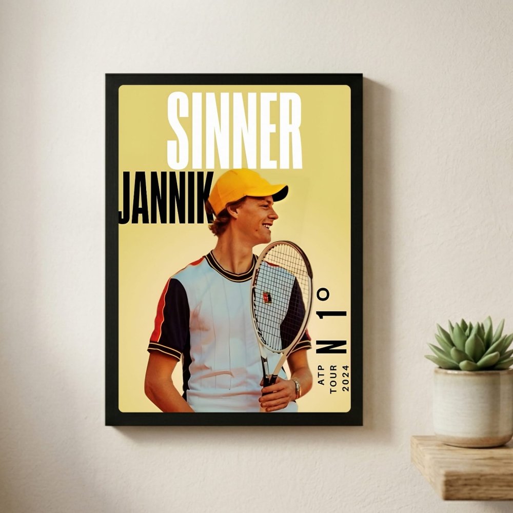 sinner - tennis - Vibes Districtsinner - tennis poster BiancoVibes District