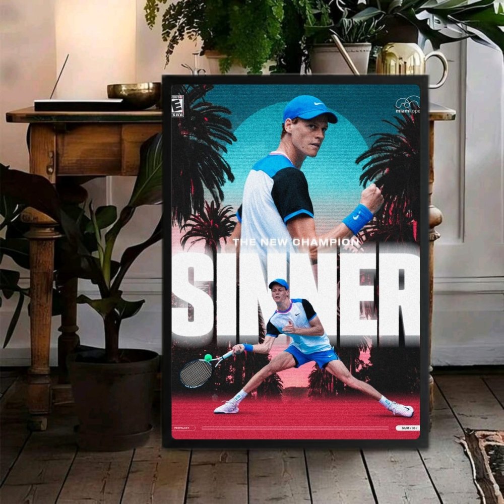 sinner - tennis - Vibes Districtsinner - tennis poster SilverVibes District
