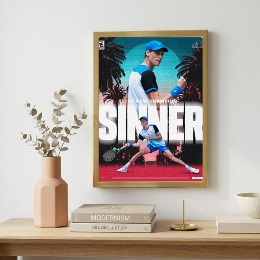 sinner - tennis - Vibes Districtsinner - tennis poster SilverVibes District