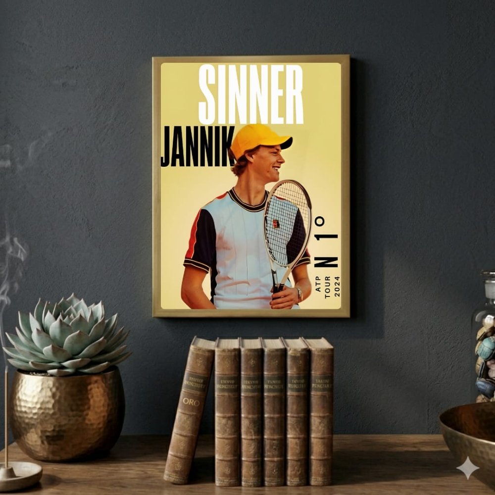 sinner - tennis - Vibes Districtsinner - tennis poster BiancoVibes District
