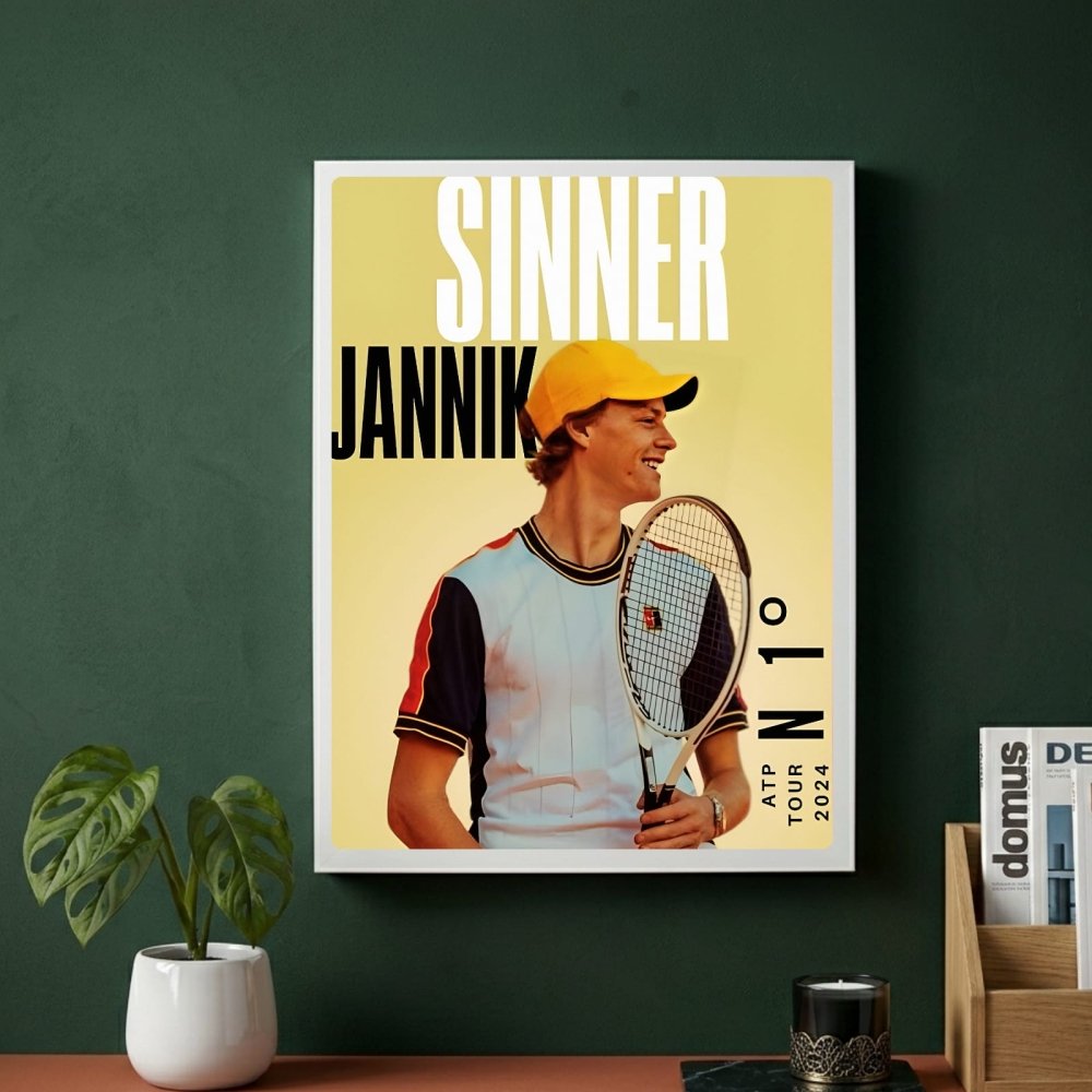 sinner - tennis - Vibes Districtsinner - tennis poster BiancoVibes District