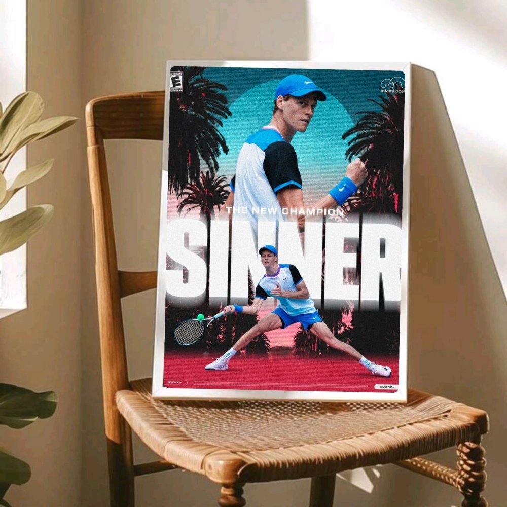 sinner - tennis - Vibes Districtsinner - tennis poster SilverVibes District