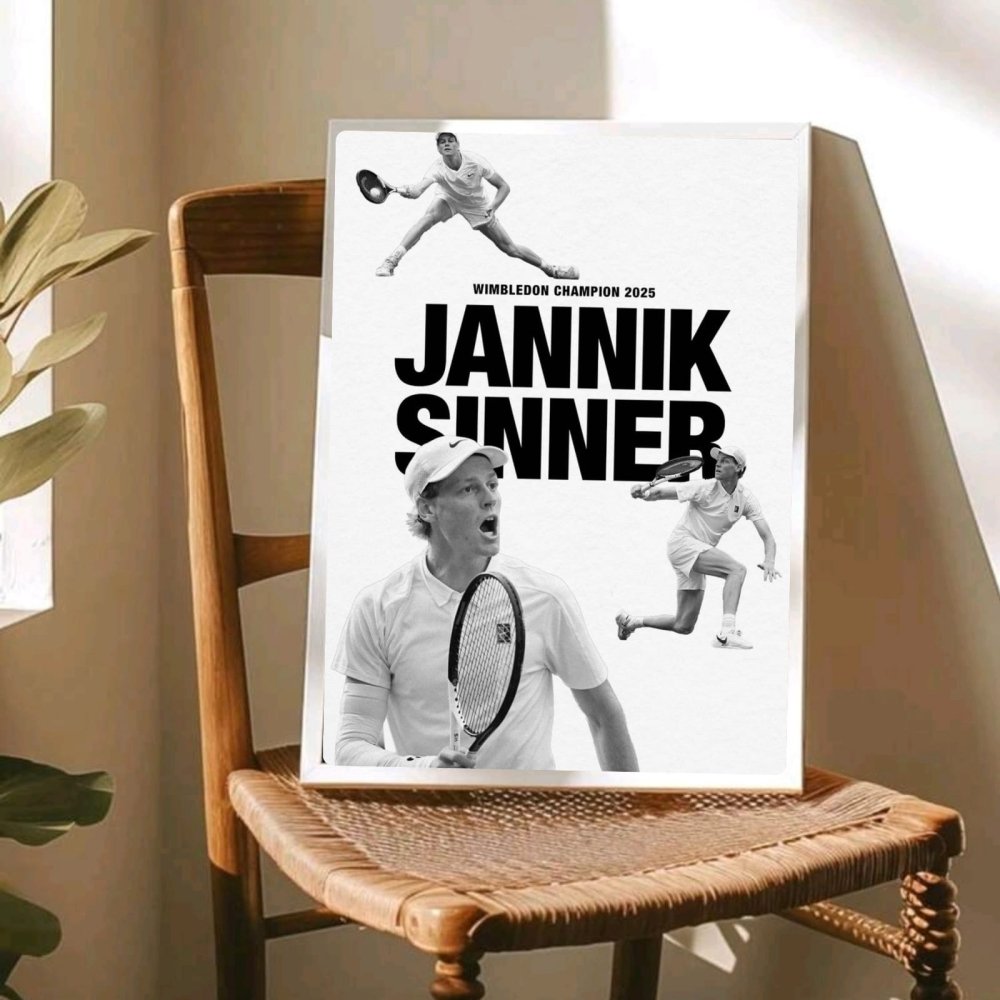 sinner - tennis - Vibes Districtsinner - tennis poster BiancoVibes District