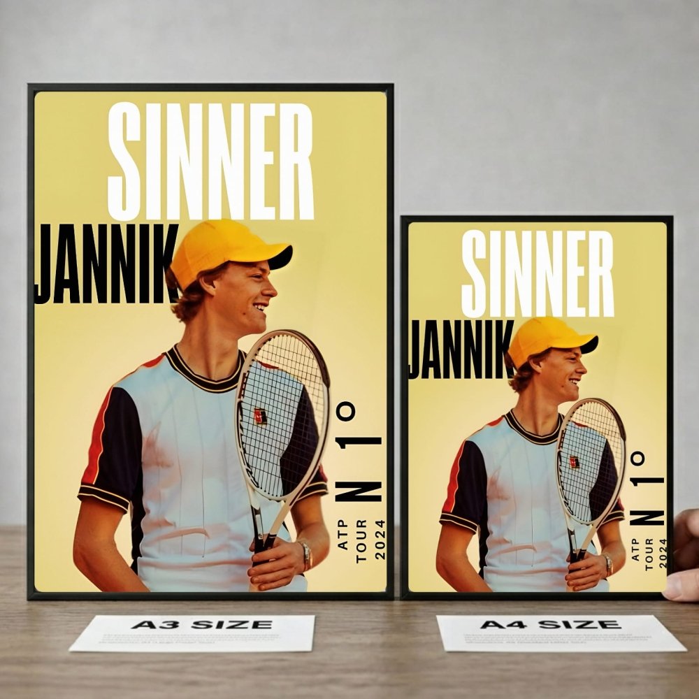 sinner - tennis - Vibes Districtsinner - tennis poster BiancoVibes District