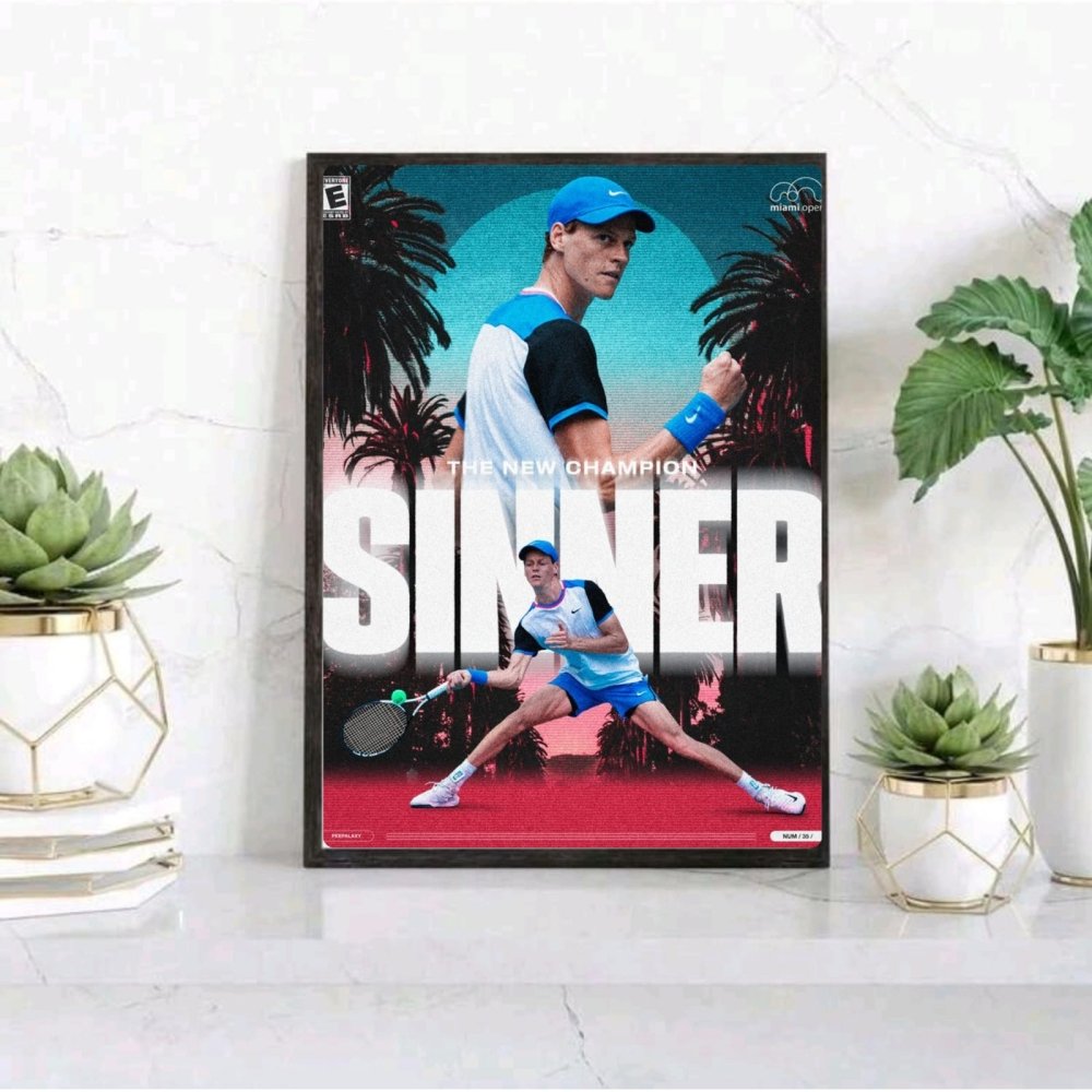 sinner - tennis - Vibes Districtsinner - tennis poster SilverVibes District