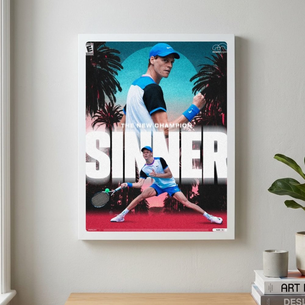 sinner - tennis - Vibes Districtsinner - tennis poster SilverVibes District