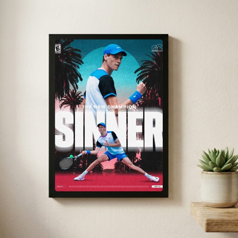 sinner - tennis - Vibes Districtsinner - tennis poster SilverVibes District