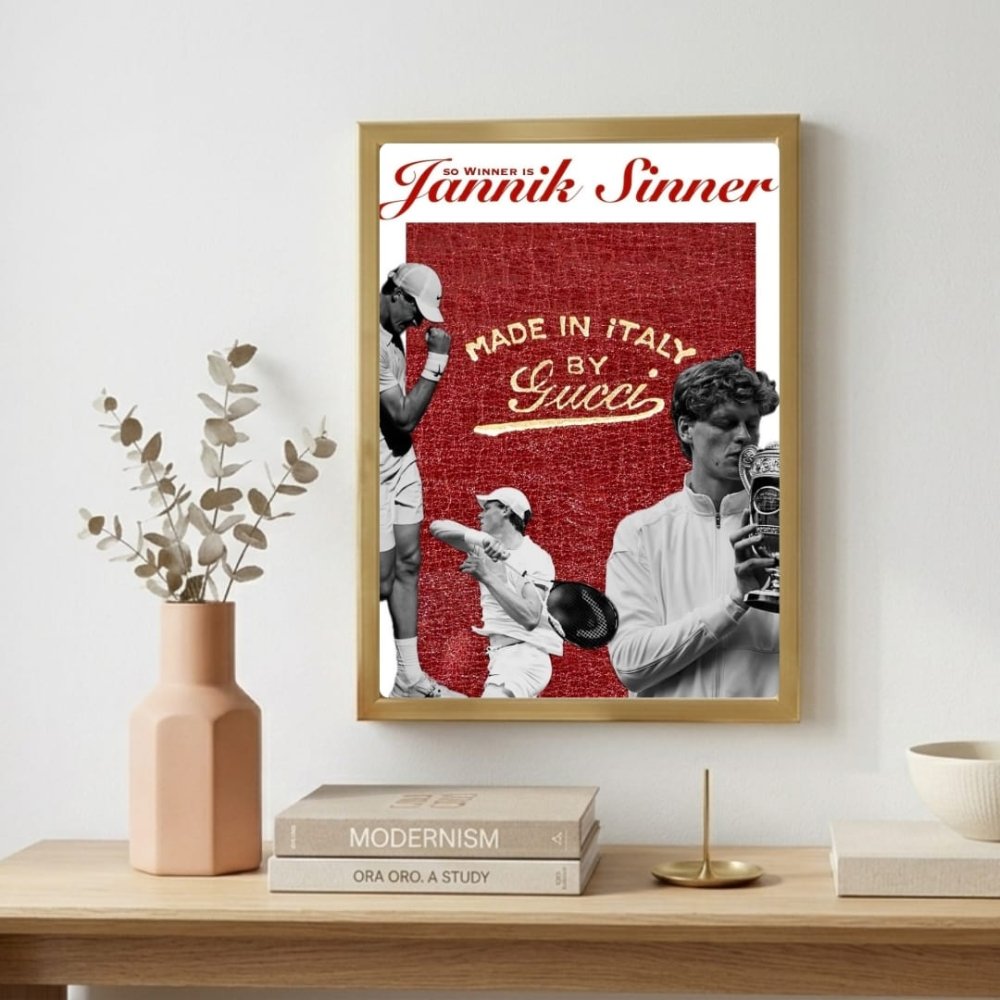 sinner - tennis - Vibes Districtsinner - tennis poster GoldVibes District