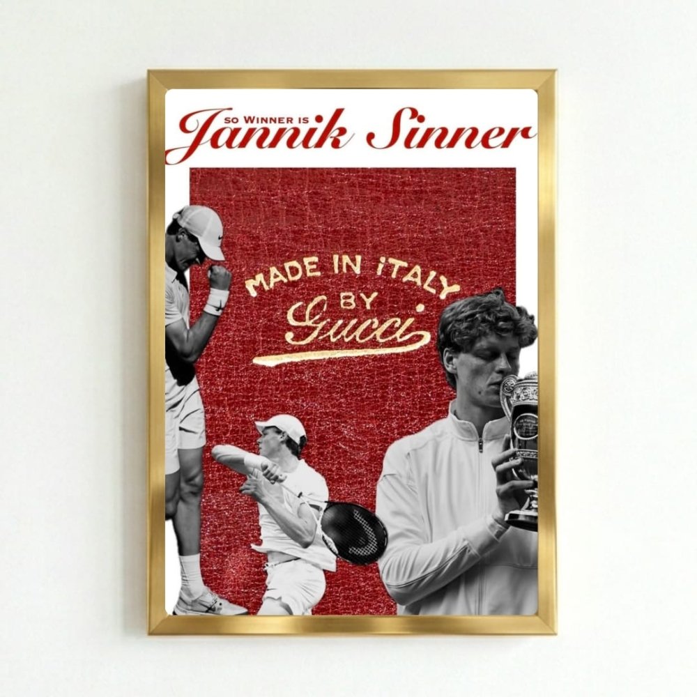 sinner - tennis - Vibes Districtsinner - tennis poster GoldVibes District