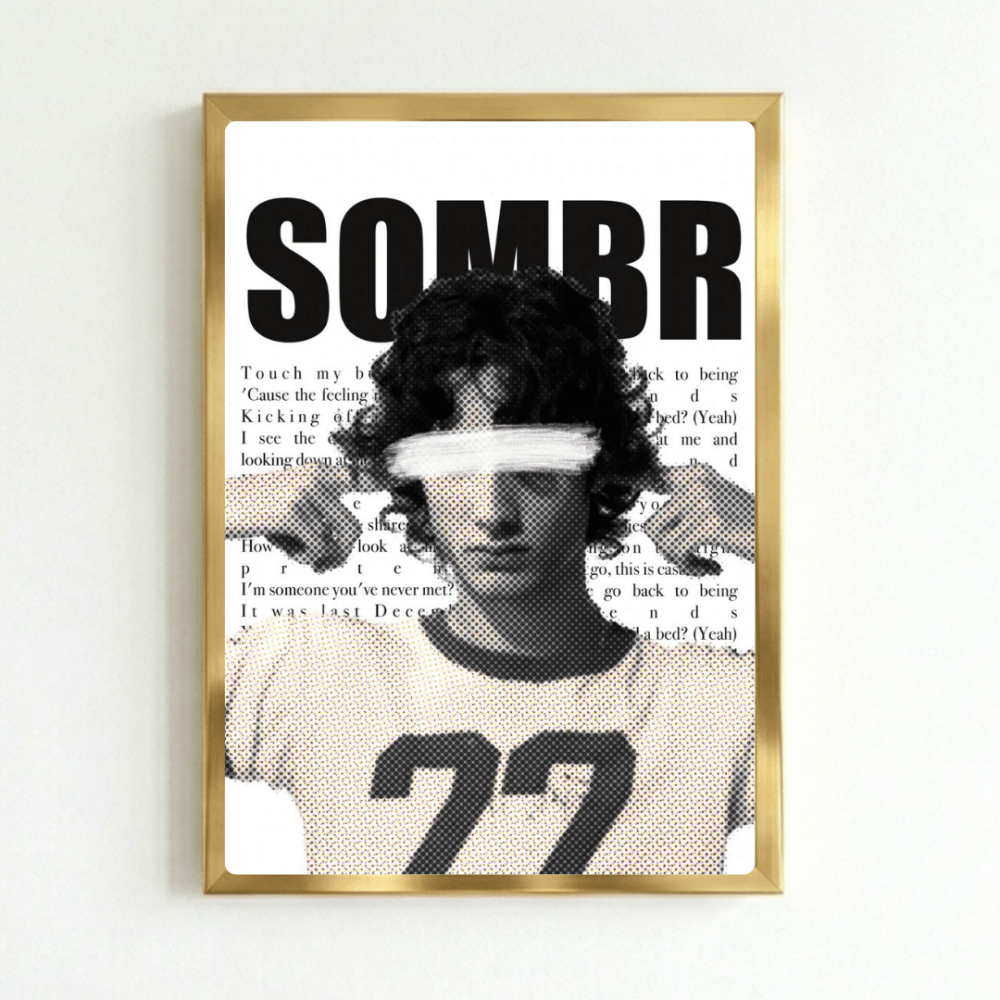 Sombr Poster with Frame - Vibes DistrictSombr Poster with Frame GoldVibes District