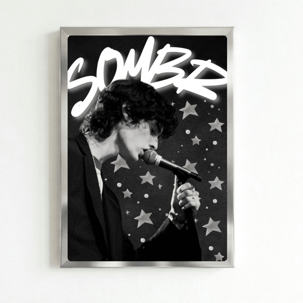 Sombr Poster with Frame - Vibes DistrictSombr Poster with Frame SilverVibes District