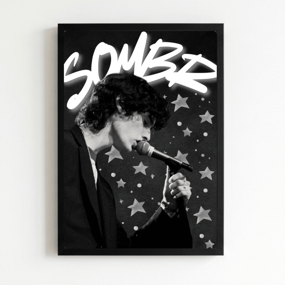 Sombr Poster with Frame - Vibes DistrictSombr Poster with Frame NeroVibes District