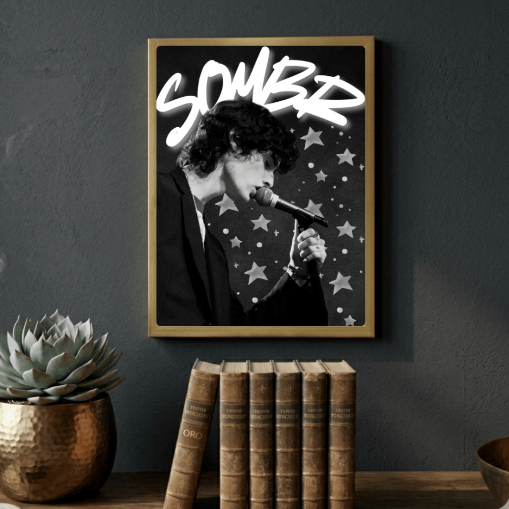 Sombr Poster with Frame - Vibes DistrictSombr Poster with Frame GoldVibes District