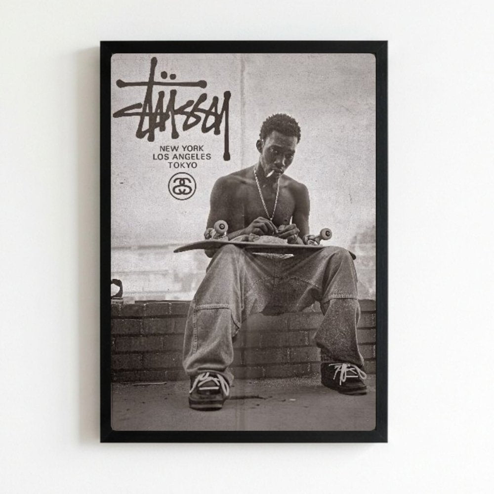 Stussy Poster with Frame - Vibes DistrictStussy Poster with Frame poster NeroVibes District