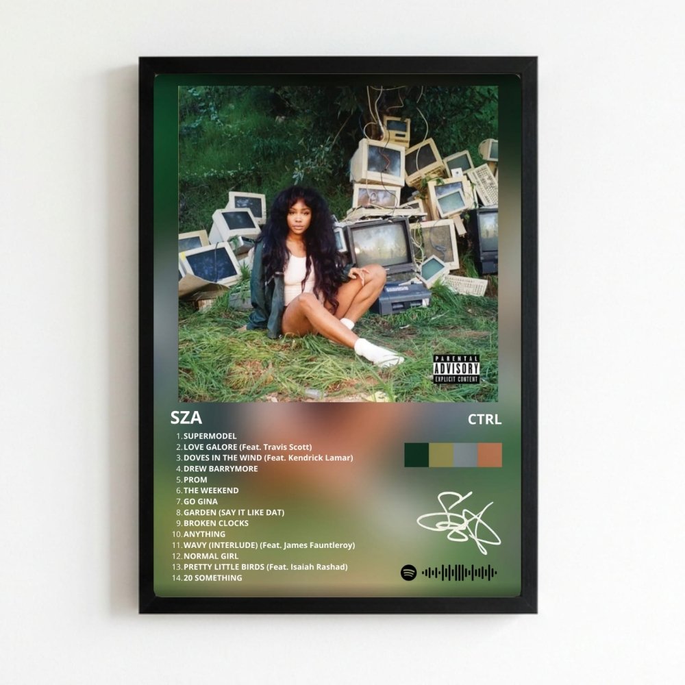 SZA - CTRL Poster with Frame - Vibes DistrictSZA - CTRL Poster with Frame NeroVibes District