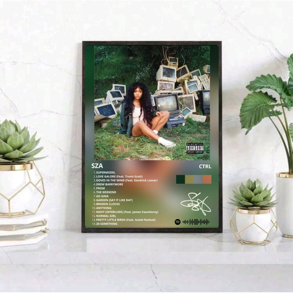 SZA - CTRL Poster with Frame - Vibes DistrictSZA - CTRL Poster with Frame BiancoVibes District