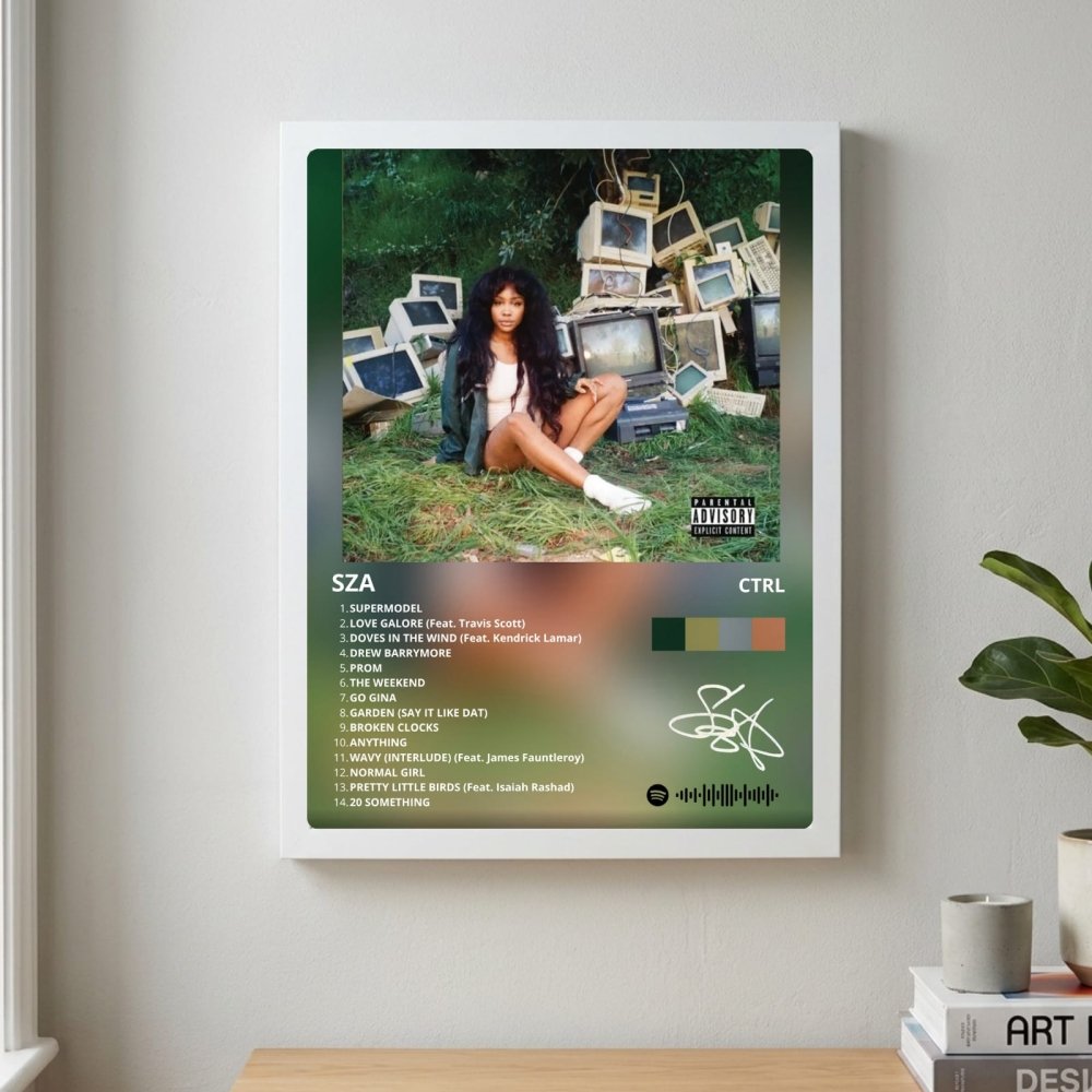 SZA - CTRL Poster with Frame - Vibes DistrictSZA - CTRL Poster with Frame BiancoVibes District