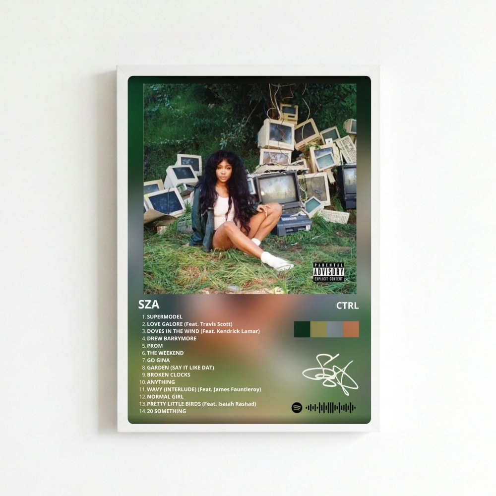 SZA - CTRL Poster with Frame - Vibes DistrictSZA - CTRL Poster with Frame BiancoVibes District