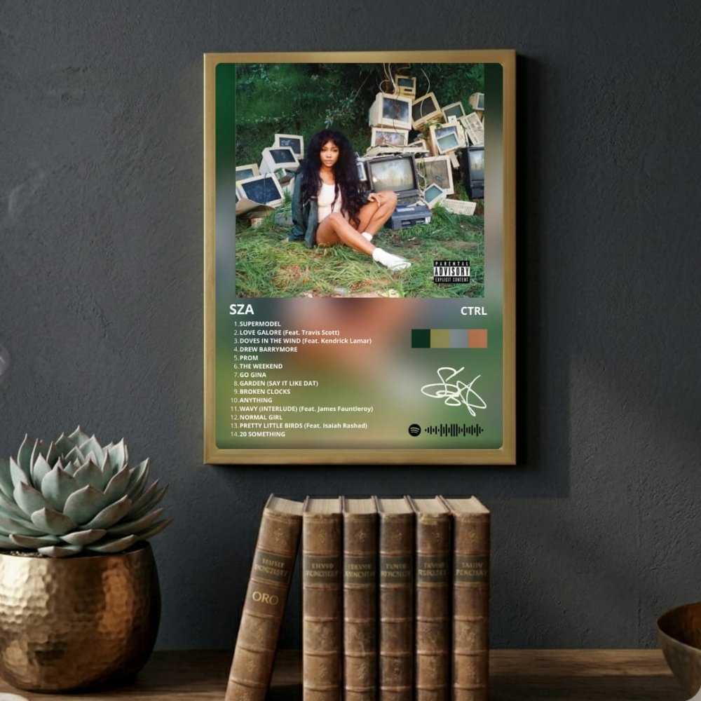 SZA - CTRL Poster with Frame - Vibes DistrictSZA - CTRL Poster with Frame BiancoVibes District
