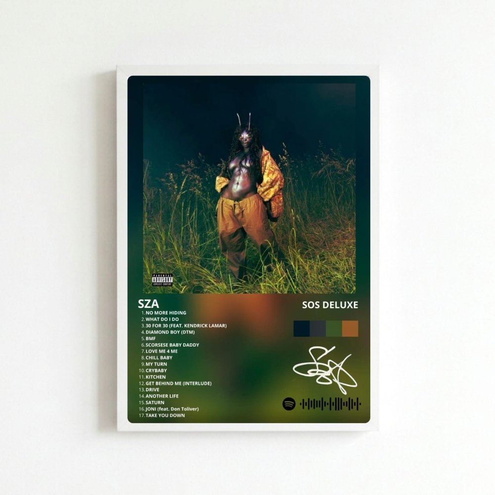 SZA - SOS Deluxe Poster with Frame - Vibes DistrictSZA - SOS Deluxe Poster with Frame BiancoVibes District