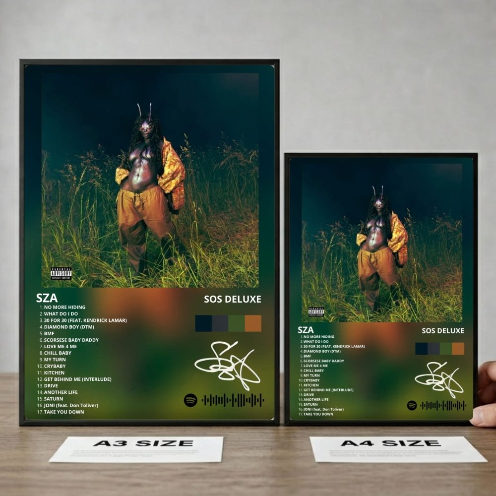 SZA - SOS Deluxe Poster with Frame - Vibes DistrictSZA - SOS Deluxe Poster with Frame GoldVibes District