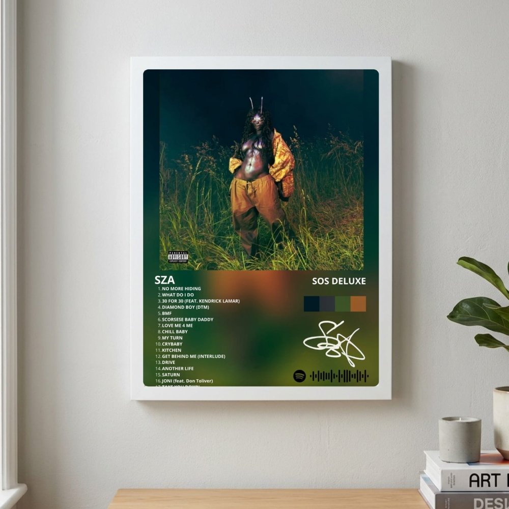 SZA - SOS Deluxe Poster with Frame - Vibes DistrictSZA - SOS Deluxe Poster with Frame GoldVibes District