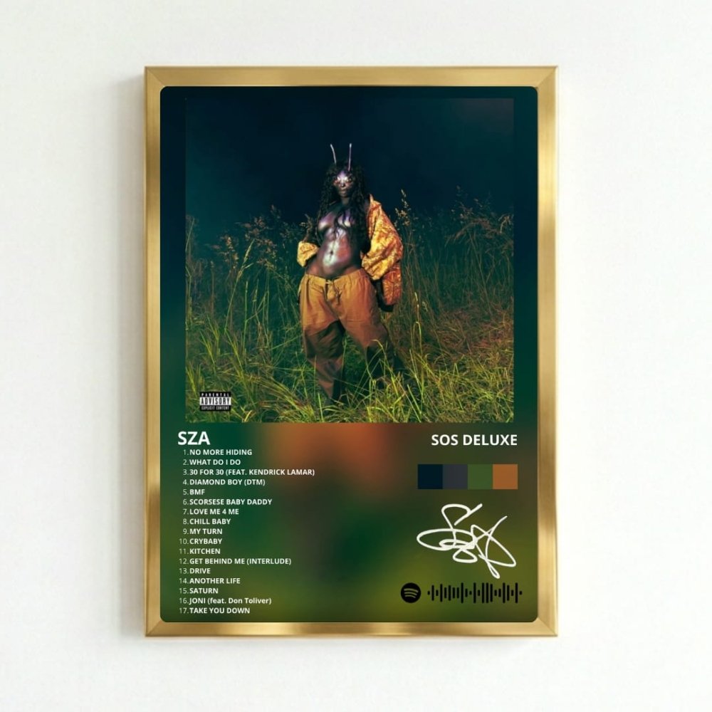 SZA - SOS Deluxe Poster with Frame - Vibes DistrictSZA - SOS Deluxe Poster with Frame GoldVibes District