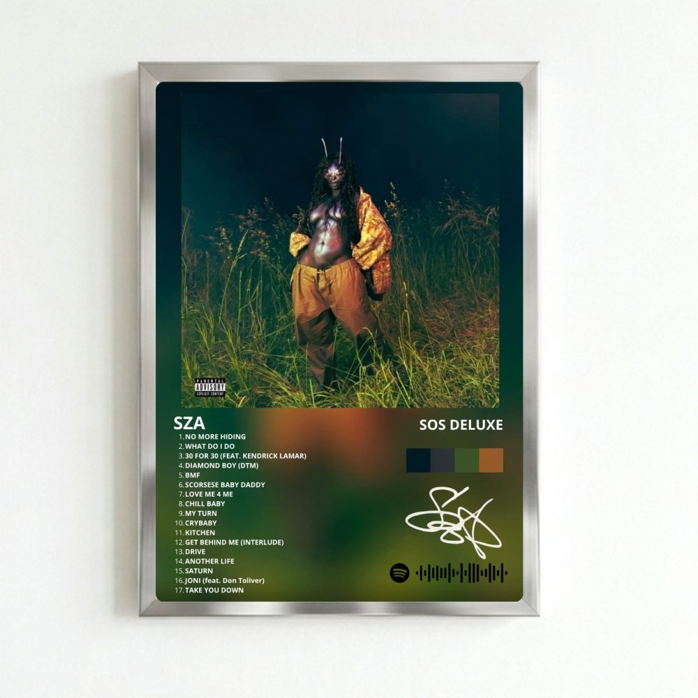 SZA - SOS Deluxe Poster with Frame - Vibes DistrictSZA - SOS Deluxe Poster with Frame SilverVibes District