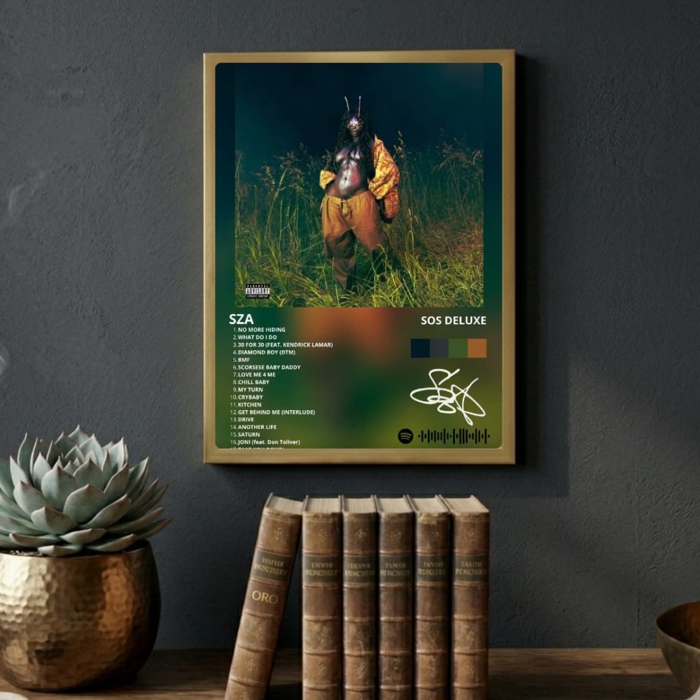 SZA - SOS Deluxe Poster with Frame - Vibes DistrictSZA - SOS Deluxe Poster with Frame GoldVibes District