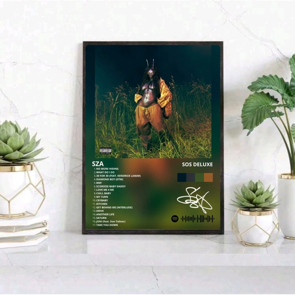 SZA - SOS Deluxe Poster with Frame - Vibes DistrictSZA - SOS Deluxe Poster with Frame GoldVibes District