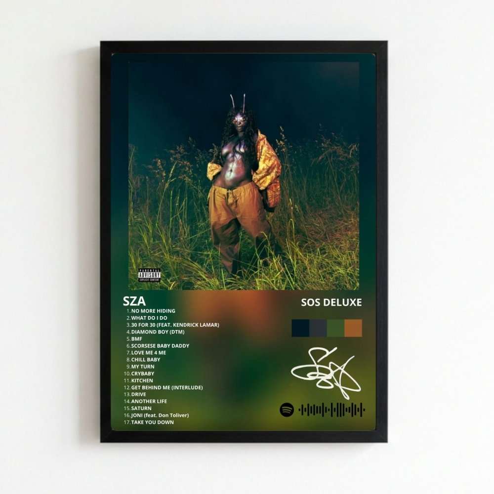 SZA - SOS Deluxe Poster with Frame - Vibes DistrictSZA - SOS Deluxe Poster with Frame NeroVibes District