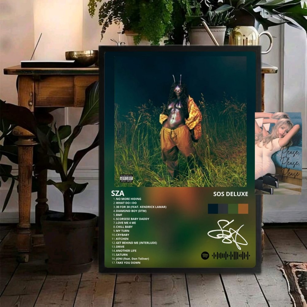 SZA - SOS Deluxe Poster with Frame - Vibes DistrictSZA - SOS Deluxe Poster with Frame GoldVibes District