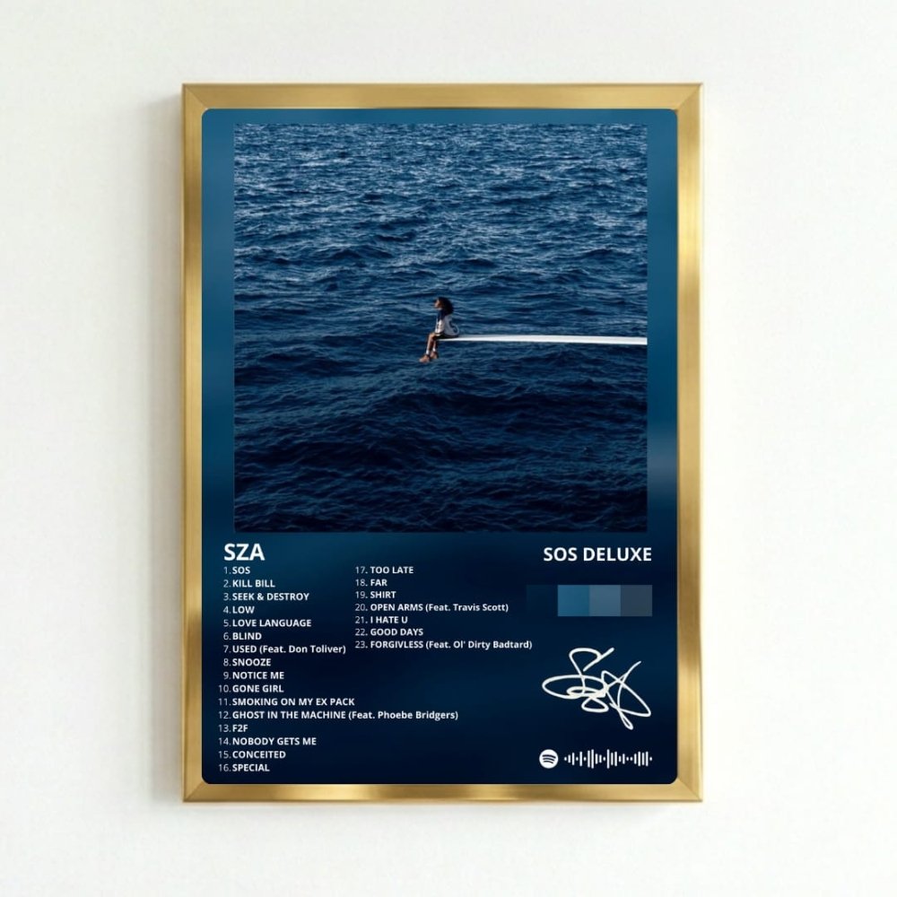 SZA - SOS Poster with Frame - Vibes DistrictSZA - SOS Poster with Frame GoldVibes District