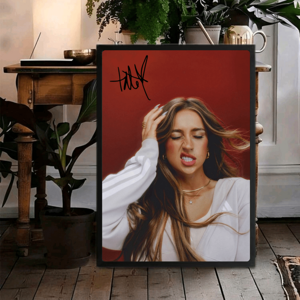 Tate McRae Poster with Frame - Vibes DistrictTate McRae Poster with Frame poster GoldVibes District