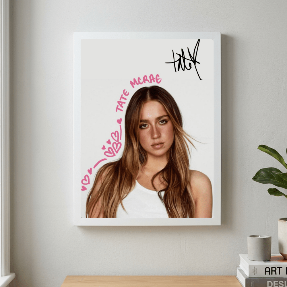 Tate McRae Poster with Frame - Vibes DistrictTate McRae Poster with Frame poster GoldVibes District