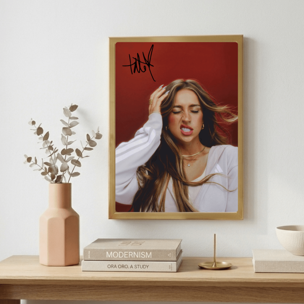 Tate McRae Poster with Frame - Vibes DistrictTate McRae Poster with Frame poster GoldVibes District