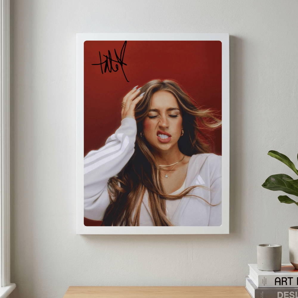 Tate McRae Poster with Frame - Vibes DistrictTate McRae Poster with Frame poster GoldVibes District