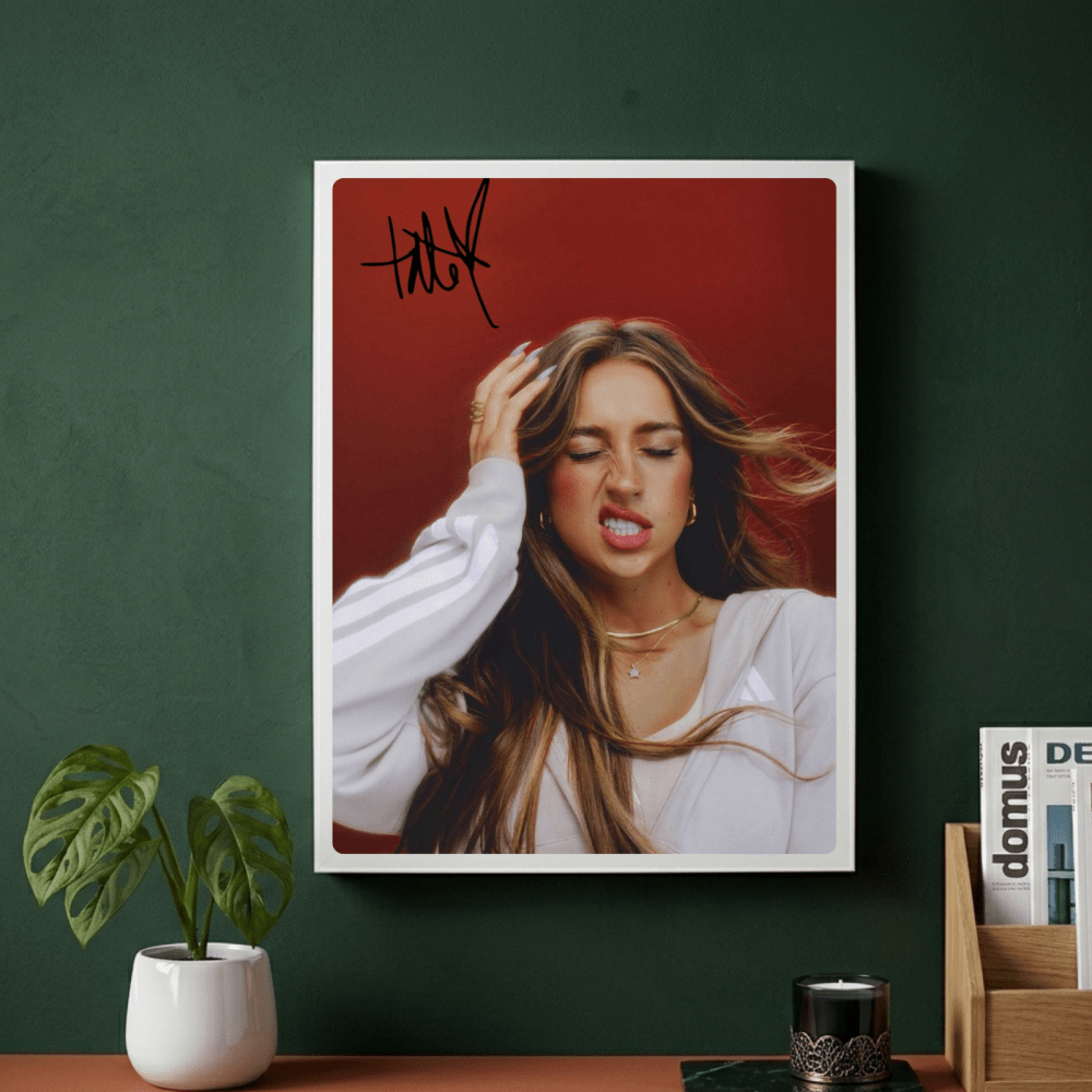 Tate McRae Poster with Frame - Vibes DistrictTate McRae Poster with Frame poster GoldVibes District